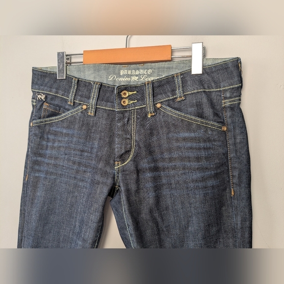 PARASUCO Y2K Women Jeans Pant Size 31 Blue Washed Color Flare And Low Waist - Picture 2 of 13